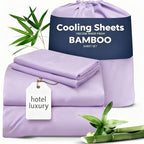 Bamboo Bed Sheets Set 1660TC Ultra Soft Deep Pocket Cooling 3/4pcs – Luxury Fitted Sheet & Pillowcase Set for Twin Full Queen King, 14 Colors