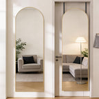 Full Length Mirror Over Door or Wall Mounted 47x14 Inch – Vertical Hanging Full Body Dressing Mirror with Aluminum Alloy Frame, Space-Saving Design for Bedroom, Living Room & Entryway