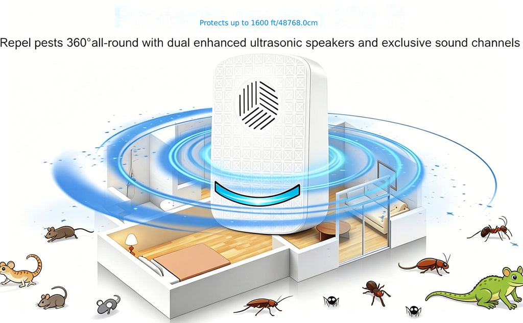 Ultrasonic Pest Repeller 8-Pack 2025 Upgraded Plug-In Repellent for Mosquitoes Cockroaches Mice Fleas Ants Rodents Chemical-Free for Home Farm Kitchen Office Restaurant Apartment