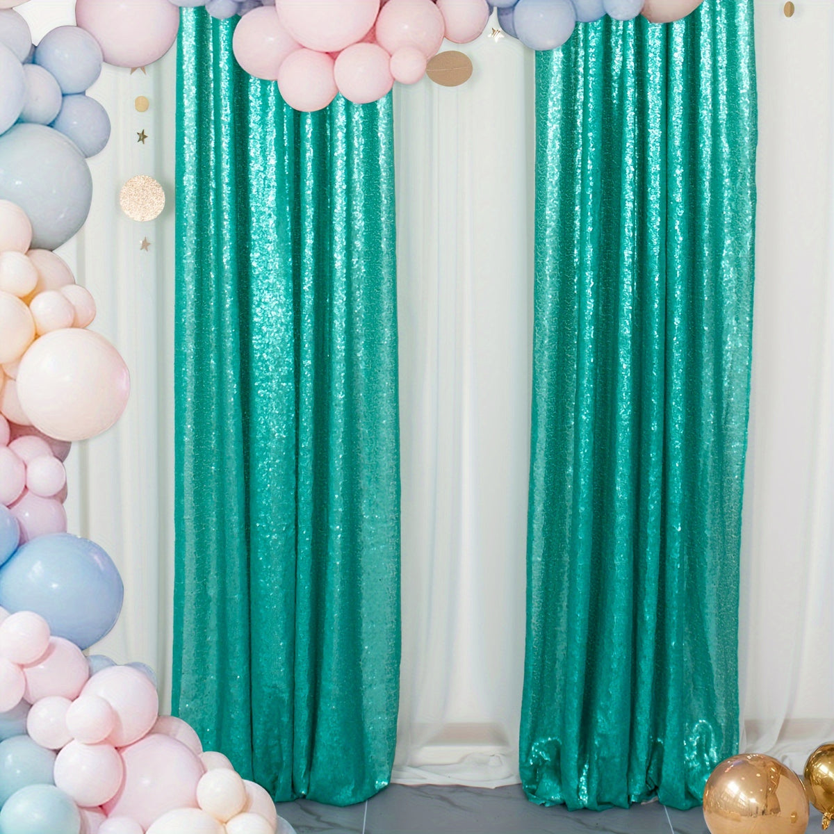 Sequin Curtain Backdrop Panels 24x84 Inches Set of 2 – Glitter Shimmer Party Backdrop for Weddings Birthdays Baby Showers Proms & Photo Booths, 31 Colors
