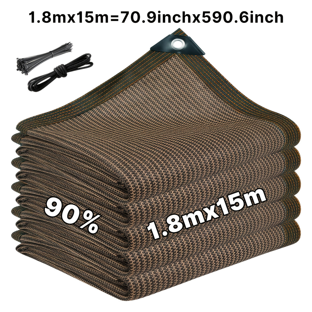 Privacy Screen Fence Heavy Duty HDPE Mesh Outdoor Shade Cloth Barrier 5x25ft 6x50ft with Rope Green Brown Black