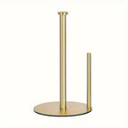 Stainless Steel Paper Towel Holder with Weighted Base – Heavy Duty Countertop Organizer Space Saving Modern Kitchen Essential – Black Silver Gold