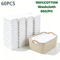Washcloths Set 100% Cotton Flannel – Soft Highly Absorbent Face Cloths & Fingertip Towels – 12, 24 or 60 Pack for Bathroom, Facial Care, Gym & Spa