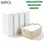 Washcloths Set 100% Cotton Flannel – Soft Highly Absorbent Face Cloths & Fingertip Towels – 12, 24 or 60 Pack for Bathroom, Facial Care, Gym & Spa