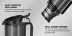 Cold Press Juicer 2-in-1 Masticating Slow Juicer 45oz Large Capacity, 350W with Extra-Large Feed Chute, 50 RPM Nutrient-Preserving Technology – Easy Clean Juicer for Vegetables & Fruits, Black & Pink