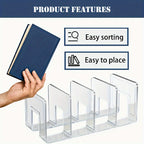 Transparent Plastic Partition Board Closet Organizer Set 4pc – Wardrobe Classification Divider for Bags Books Clothes Bedroom Dormitory Home