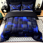 180GSM Digital Print Comforter Set 3-Piece Queen King Twin Full – Thick Quilt with 2 Pillowcases, All-Season Soft Breathable Bedding Set for Bedroom & Dormitory