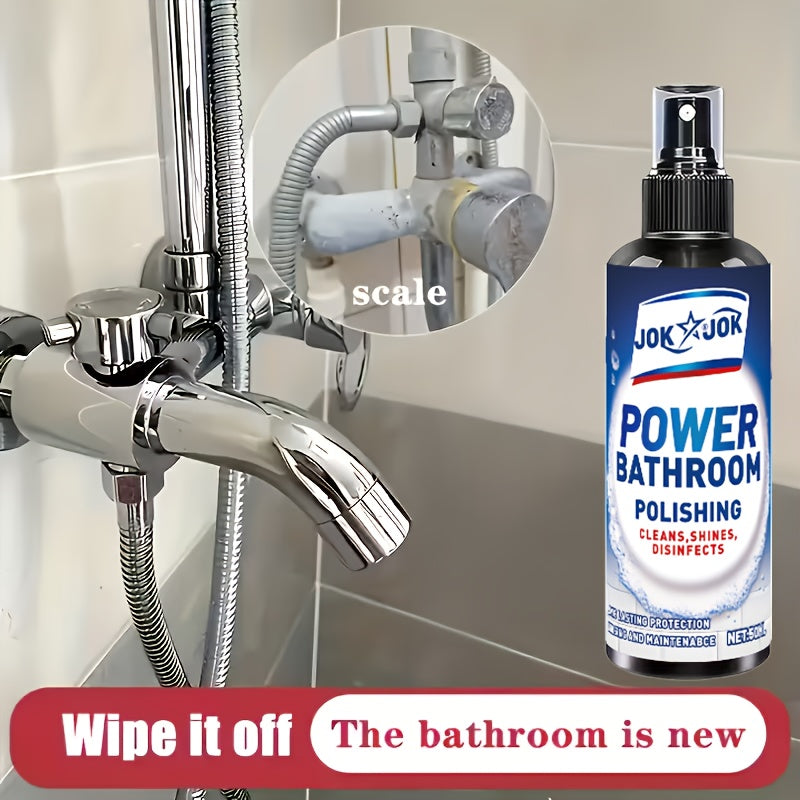 Shower Glass Cleaner Spray – Hard Water Stain & Soap Scum Remover for Shower Doors, Mirrors & Tiles, Streak-Free Shine, Powerful Bathroom Glass Cleaning Formula