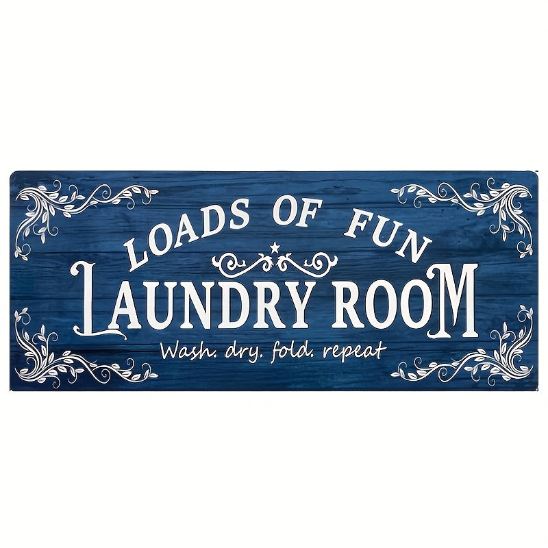 Non-Slip Laundry Room Rug Machine Washable - Rubber Backing Anti-Skid Standing Mat with Text Design for Laundry, Kitchen, Bathroom, Porch & Balcony – Comfort Floor Mat Home Decor