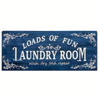 Non-Slip Laundry Room Rug Machine Washable - Rubber Backing Anti-Skid Standing Mat with Text Design for Laundry, Kitchen, Bathroom, Porch & Balcony – Comfort Floor Mat Home Decor