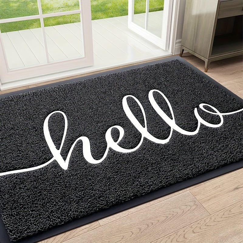 Non-Slip Absorbent Door Mat Indoor Outdoor Entrance Welcome Mat with Rubber Backing, Easy Clean Scrape Shoe Mud Rug for Front Door Patio