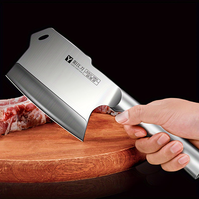 Heavy Duty Stainless Steel Bone Cleaver Knife, Thickened Butcher Axe Meat Cutter for Restaurant & Home Kitchen, Non-Slip Handle, Perfect Chef Gift