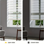 Cordless Zebra Blinds Day Night Dual Layer Window Shades for Home & Office – Free Stop Light Control, Easy Install, 4 Colors & Custom Widths