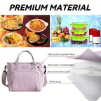 Extra Large 11L Insulated Lunch Bag & Beach Cooler Tote – Portable Thermal Food Carrier with Adjustable Shoulder Strap, Keeps Meals Hot or Cold, for Outdoor, Work, Beach & Picnic, 4 Colors