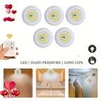 LED Night Lights Set of 5 Wireless Remote Controlled Magnetic Adhesive Wall Mount Puck Lights for Hallway Bathroom Bedroom Kitchen Cabinet Stairs Home Decor Indoor Color Changing