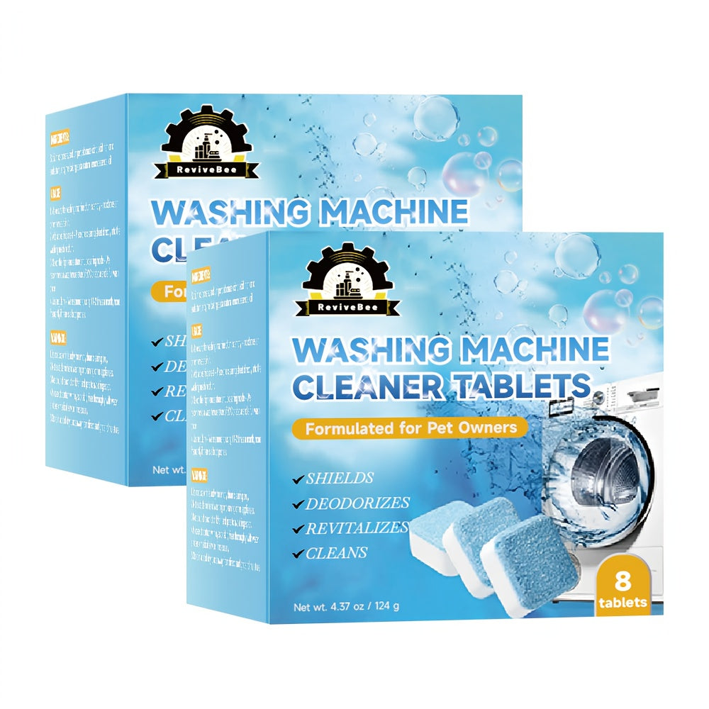 Washing Machine Cleaner & Descaler Tablets – Deep Cleaning for HE Front Loader & Top Load Washers, Removes Odor, Drum & Tub Seal Cleaner, Septic Safe, 7 to 40 Pack