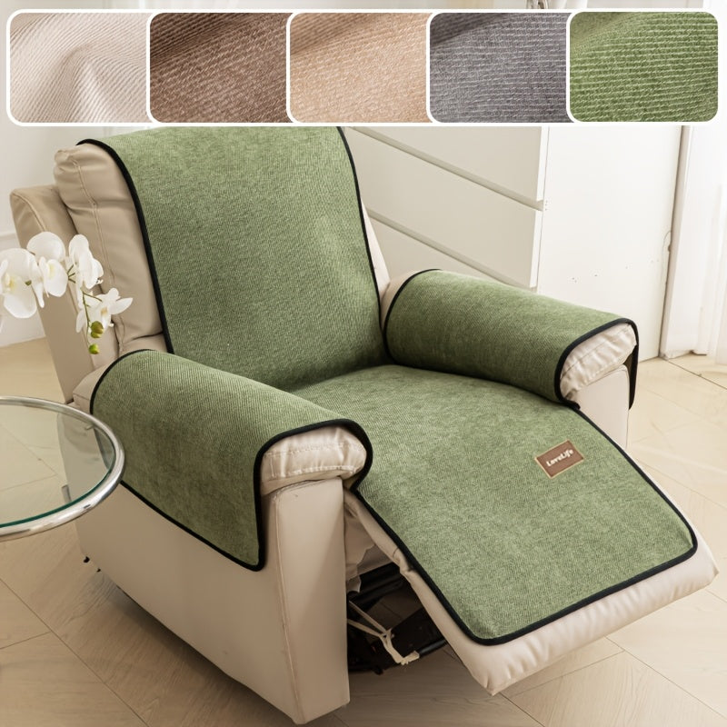Bohemian Sofa Cover for Armchairs & Single Sofas, Anti-Slip Machine Washable Slipcover, Soft Solid Color Pet-Friendly Couch Protector for All Seasons, Modern Minimalist Home Decor