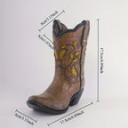 Western Cowboy Boots Resin Vase Ornament Hydroponic Flower Arrangement Container – Creative Light Luxury Living Room Home Decoration Decorative Accent Piece
