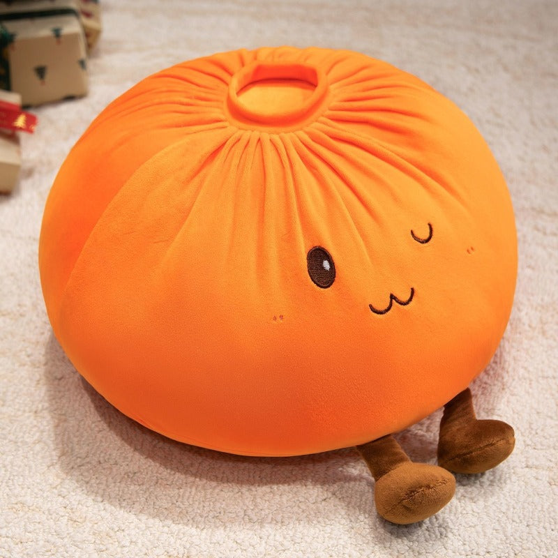 Dumpling Plush Pillow – Cute Korean Bun Stuffed Cushion for Bedroom, Sofa & Office Nap | Soft Fluffy Kawaii Decor Pillow | Hand Washable | White, Pink, Orange