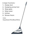 Broom for Hard Floors – Stainless Steel Handle Floor Broom for Pet Hair, Debris & Indoor Sweeping | Home & Office Use