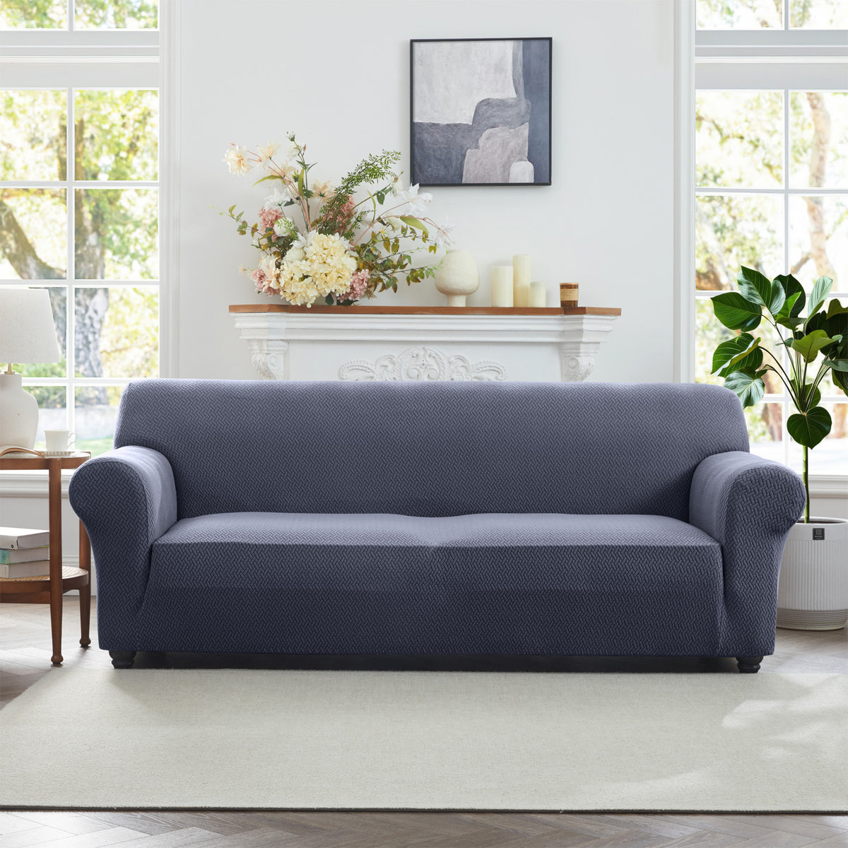 Elastic Spandex Sofa Cover Stretch Couch Protector 360° Full Coverage, Cat Scratch Resistant, Dust-Proof & Machine Washable for 1, 2, 3 Seater & Sectional Sofas – All-Season Fit