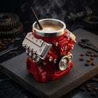 V8 V12 Engine Coffee Mug - Novelty Car Themed Travel Mug for Coffee Lovers Mechanics Men, Hot & Cold, Unique Gift for Boyfriend Father's Day