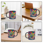 Psychedelic Print Ceramic Coffee Mug 11oz – Vibrant Abstract Art Design Cup for Coffee, Tea & Hot Chocolate | Unique Gift for Friends, Office & Home