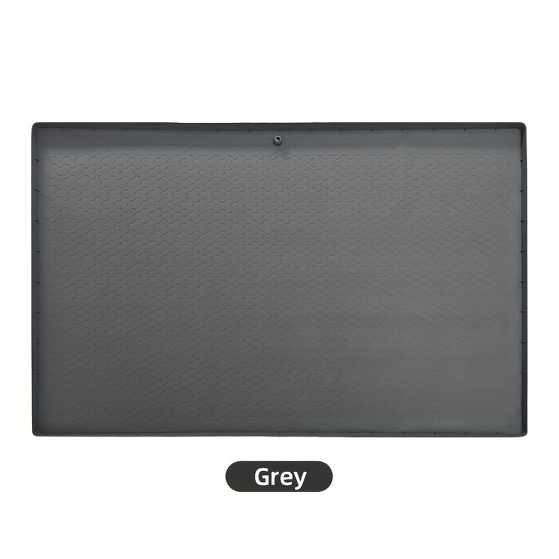 Under Sink Mat Waterproof 34x22 Inch - Silicone Cabinet Liner Drip Tray for Kitchen & Bathroom, Shelf Protector Organizer for Under Sink Storage, Large & Gray Options