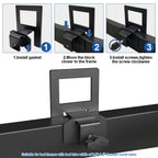 Non-Slip Mattress Gripper Brackets 4 Sets Adjustable Heavy Duty Anti-Slide Holder Clips with Screws for Metal Bed Frames Stops Mattress Sliding Black