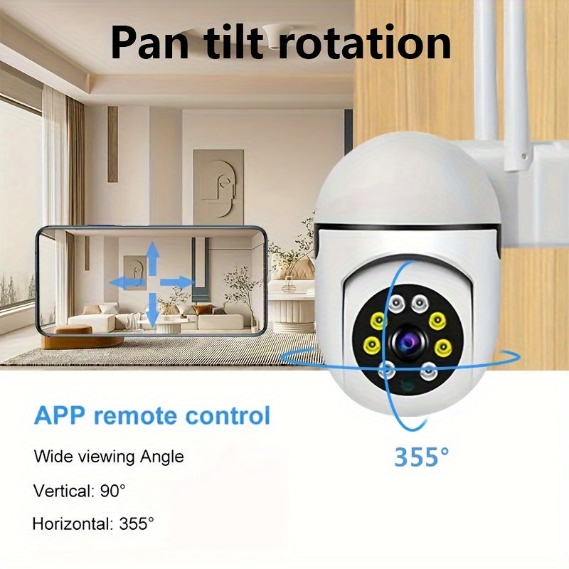2-Pack 3MP 5GHz WiFi Security Camera Outdoor IP54 Waterproof Night Vision Motion Detection 2-Way Audio Remote App Surveillance Home Business