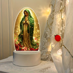 Guadalupe Prayer Night Light with Warm White Glow & Switch Control – Christian Home Decor for Prayer Room, Baptism Gift, Worship Altar & Spiritual Atmosphere