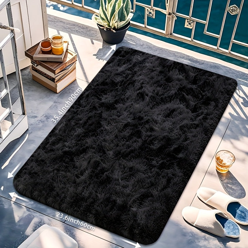 Tie-Dye Plush Fluffy Area Rug for Living Room Bedroom – Soft Non-Slip Indoor Carpet, Water-Absorbent Luxury Shaggy Mat, Modern Home Decor, Multiple Sizes