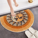 Absorbent Half Round Welcome Mat Non-Slip Indoor Outdoor Door Mat 28x20 Inch Machine Washable Soft Entry Rug for Front Door Bedroom Bathroom