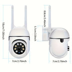 4-Pack 1080P WiFi Security Camera System – Color Night Vision, 360° Pan Tilt Zoom, Two-Way Audio, AI Motion Detection, Spotlight & Alarm, Cloud & SD Storage