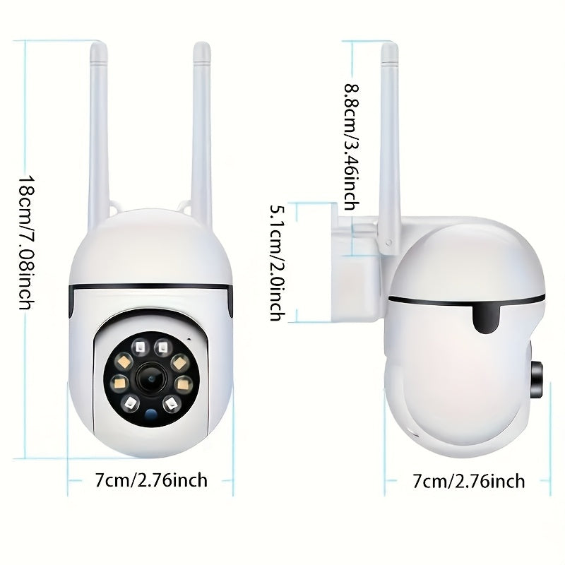 4-Pack 1080P WiFi Security Camera System – Color Night Vision, 360° Pan Tilt Zoom, Two-Way Audio, AI Motion Detection, Spotlight & Alarm, Cloud & SD Storage
