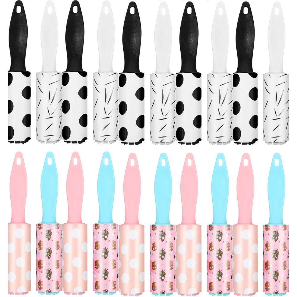 Lint Roller Travel Size 20 Pack Mini Bulk Set Extra Sticky Pet Hair Remover Rollers for Clothes Fabric Car Interior Office – 600 Sheets Total