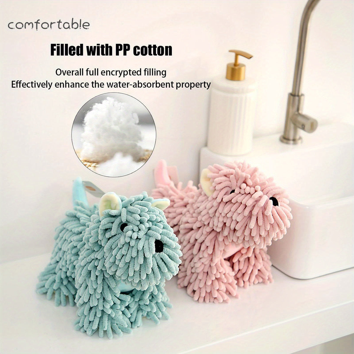 Microfiber Hand Towels Cute Puppy Design – Super Absorbent Kitchen & Bathroom Drying Towel | Halloween Holiday Cartoon Dog Decor