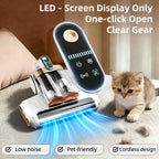 Mattress Vacuum Cleaner Cordless UV-C 21KPa – Deep Cleaning Bed Vacuum with UV Light, Soundwave Tech, Dual Dust Cup 520ml, HEPA Filter, 35-Min Battery, for Mattress Sofa Pillow & Carpet