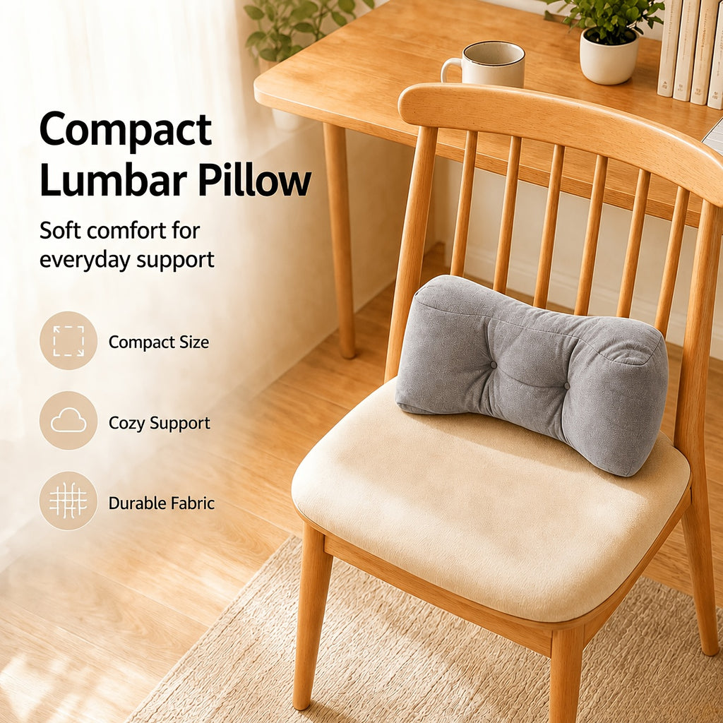 Lumbar Support Pillow Adjustable Back Cushion for Office Chair, Home, Travel & Student Dormitory – Machine Washable Ergonomic Lumbar Pillow Gift
