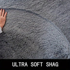 Plush Soft Long-Haired Area Rug – Machine Washable Warm Shaggy Carpet for Bedroom, Living Room, Kitchen & Bathroom, Multiple Colors, 5x8ft or 6x9ft