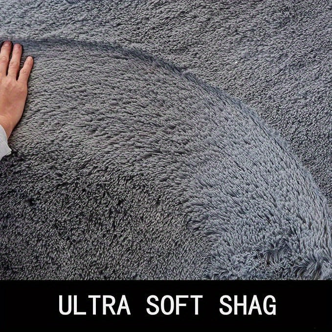 Plush Soft Long-Haired Area Rug – Machine Washable Warm Shaggy Carpet for Bedroom, Living Room, Kitchen & Bathroom, Multiple Colors, 5x8ft or 6x9ft