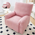 Elastic Jacquard Recliner Chair Cover Single Seat – Stretch Armchair Slipcover Furniture Protector for Living Room Bedroom Office, 6 Colors (Pink Blue Green Camel Gray Beige)