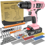 20V Cordless Drill Tool Set 30 88 136 148 Piece Electric Drill Toolbox Kit Rechargeable with Battery Hand Tools Pliers Bits for Home Repair Men Gift