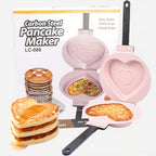 Double-Sided Nonstick Pancake Pan Flip Omelette Skillet Easy Flip Frying Pan for Fluffy Pancakes Frittatas Omelets Dishwasher Safe Iron Cookware