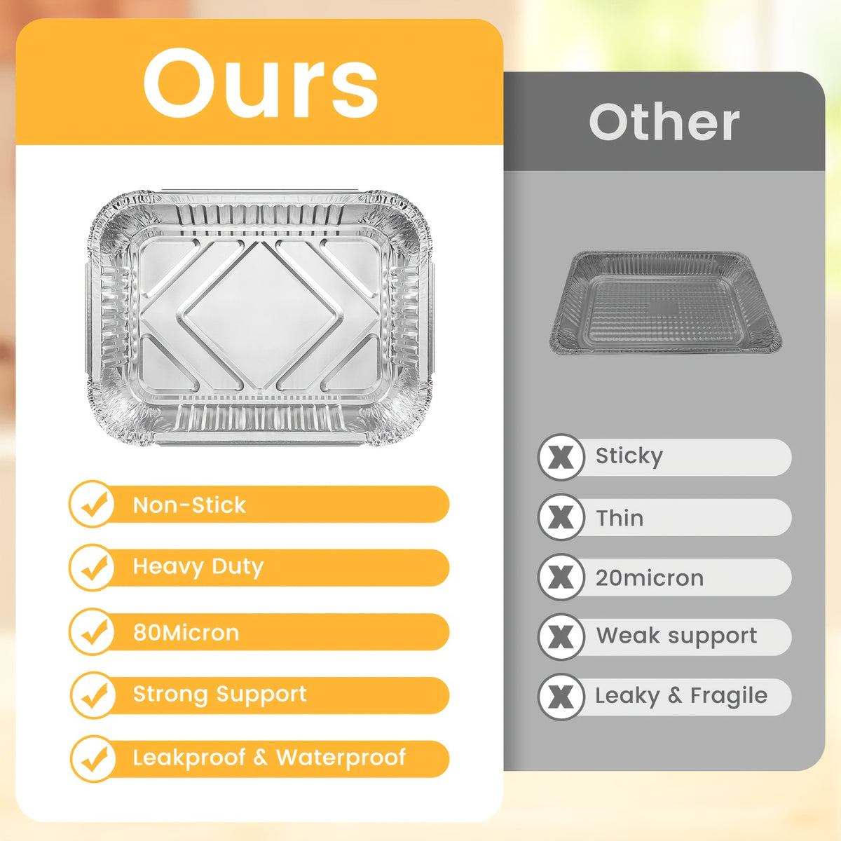 Disposable Aluminum Foil Pans 30-Pack with Lids 7.65x5.7 Inch - Foil Baking Pans for Cakes Cooking Heating Storing Food Prep, Holiday Baking Trays for Christmas Thanksgiving