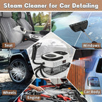 Handheld Steam Cleaner High Pressure 54oz Tank 3-Level Adjustable Handle Portable for Home Car Furniture Grout Bed Bugs 3 Colors