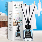 Reed Diffuser Set 3.3oz Essential Oil Air Freshener – Long-Lasting Scent with 4 Reed Sticks & Glass Bottle for Bathroom Bedroom Living Room, Holiday Home Decor Gift