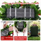 Artificial Cemetery Flowers for Grave with Saddles Silky Rose Bouquets with Vases Headstone Flower Saddle Memorial Day Outdoor Grave Headstone Decoration