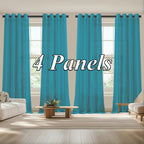 Sheer Curtains Semi Transparent Panels with Top Loop Pleated Header for Bedroom Living Room – Set of 2 or 4, 70-80G Lightweight Fabric, Multiple Sizes & Colors