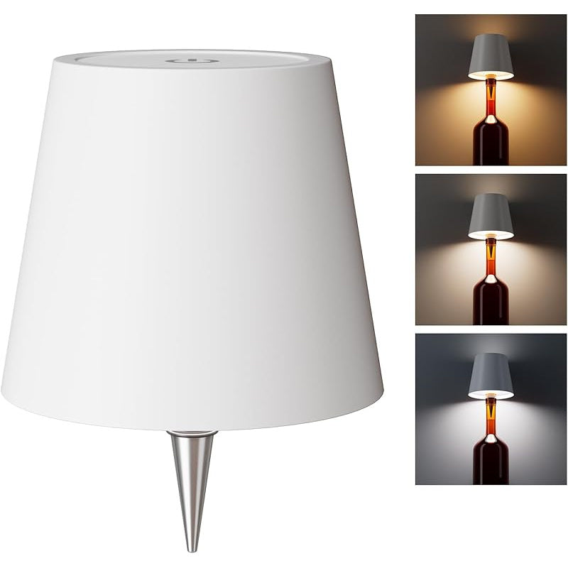 Metal Wireless Wine Bottle Light Rechargeable Dimmable LED Bottle Cap Light 3 Color Temperatures for Bar Cart Wine Bar Bedroom Decor